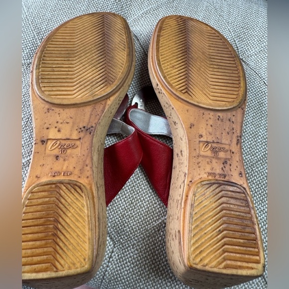 ONEX SLIP ON WEDGE SANDALS with cork and rubber sole size 10 - Picture 4 of 4